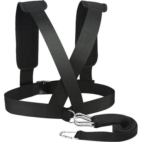 Harnais De Traction - Pour Entraînement De Résistance Et D'Agilité - Avec Sangle Épaule Rembourrée Réglable - Charge Maximale 100 Kg - 1 Pièce