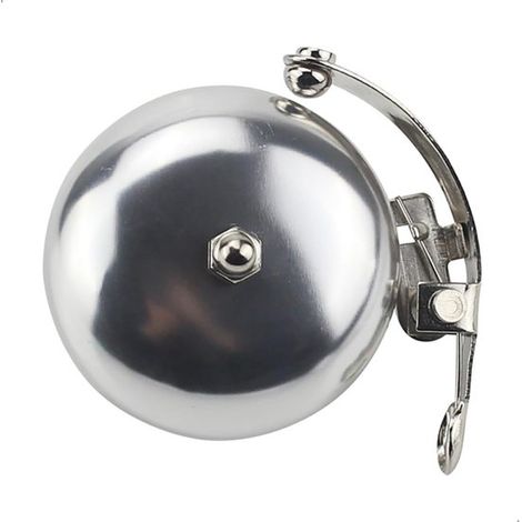 Campanello per bicicletta Thijox Classic in argento, stile retrò vintage, design Portland, suono forte, fascia in acciaio, per bici da strada, mountain bike, bici da città (1/5)