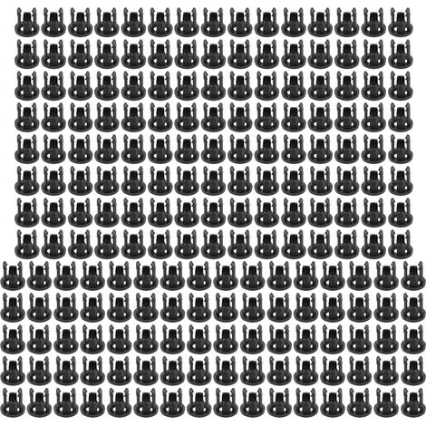 Support LED en plastique, 200 pièces, supports de montage de lumière, Base de Diode d'ampoule, Clip de prise de panneau 5mm noir