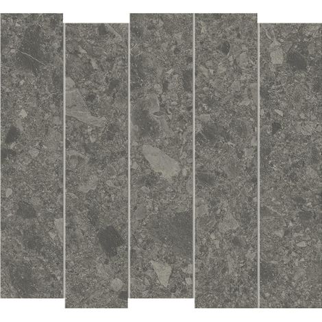 Mosaïque effet Pierre Ceppo di Gré Gris Foncé Brick 32x29x0,9 cm Mat Massira - Mur intérieur (vendu par carton de 0,567 m²) - RO'MA CARRELAGE