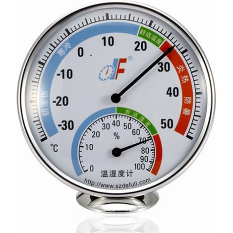 Termómetro higrómetro de dial: medición de temperatura y humedad (1/3)