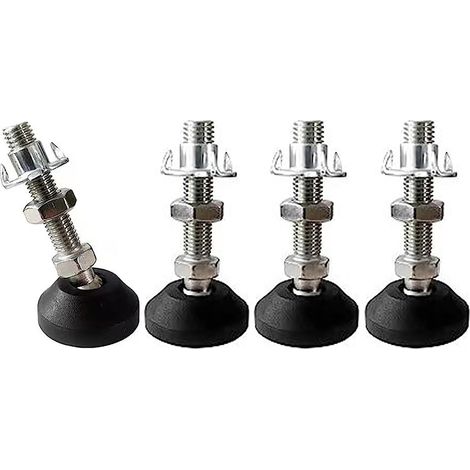 Lot de 4 pieds de réglage M10 x 40 mm M8 - Pied de meuble - Peut supporter 400 kg - Pieds réglables - Vis de réglage - Pied de réglage - Inclinaison maximale de 15 ° (4 pièces - M10 x 40 mm) (1/5)