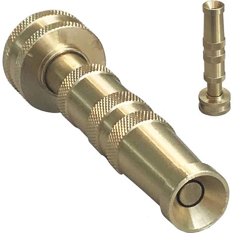 Anwendbare Hochdruck-Schlauchtülle, robust Messing-Schlauchende für Gartenschlauch Einstellbare Funktion Passend für Standardschläuche, Gartenspritzen, Düsen und Hochdruckreinigerdüsen. (1/5)