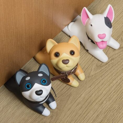 3er-Pack Türstopper in Form eines niedlichen Hundes für Zuhause und Büro
