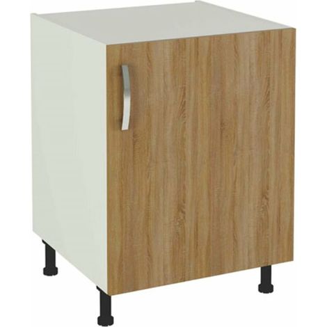 Mueble cocina con una puerta en roble cortez. 83 cm(alto)60 cm(ancho)58 cm(largo)