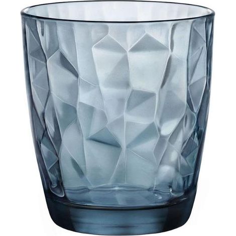 VASOS DIAMOND ACQUA AZUL 30 CL BANDEJA 6