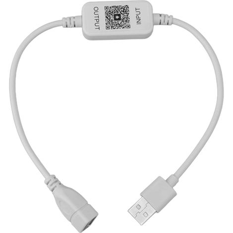Variateur Bluetooth USB IP44 intelligent pour ruban LED monochrome, contrôleur sans fil 433 Hz, blanc (1/5)