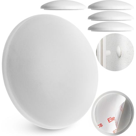 Butoir de porte pour les murs, 6 x Ø 40 mm, Tampons amortissants auto-adhésifs en blanc, Tenue ultra forte avec adhésif, Protection murs contre les poignées de portes, , Amortisseurs meubles (1/5)