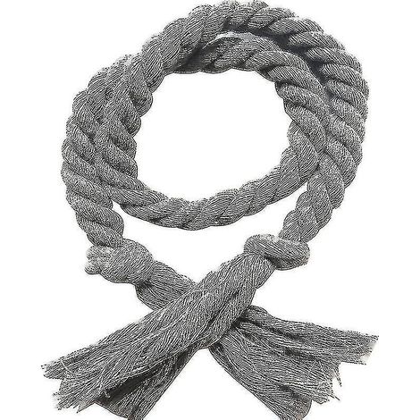 Lot de 2 embrasses de rideaux en corde de coton et lin tissée, couleur unie, décoration intérieure JikaixGrey (1/5)