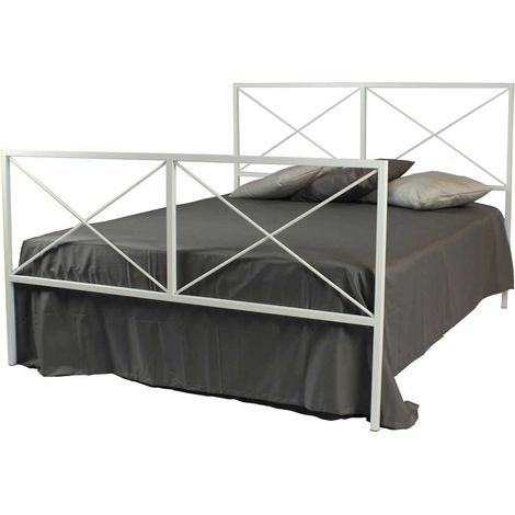 Letto matrimoniale moderno in ferro Focus Colori Ferro: Rosa - Shabby Chic (1/2)