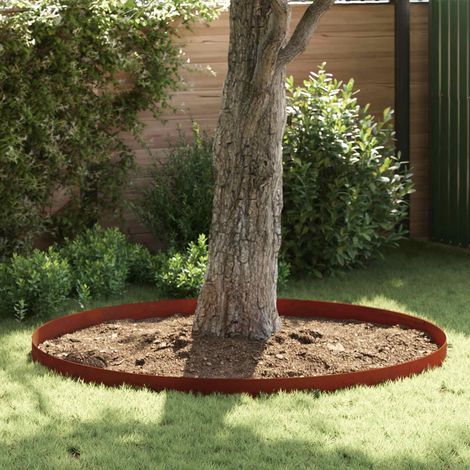 Raseneinfassung Rostig 450 x 0,05 x 15 cm Wetterfeststahl