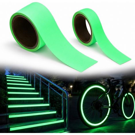 1 Pièce, Rouleaux de Ruban Phosphorescent Adhésif, 5 cm, pour Vélo et Décoration (1/5)