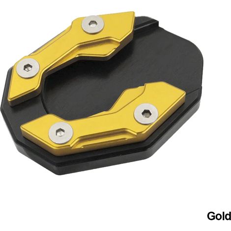 (Or) Compatible avec les scooters et motos YAMAHA NMAX155 et XMAX300. Extension de béquille latérale avec base antidérapante. (1/4)