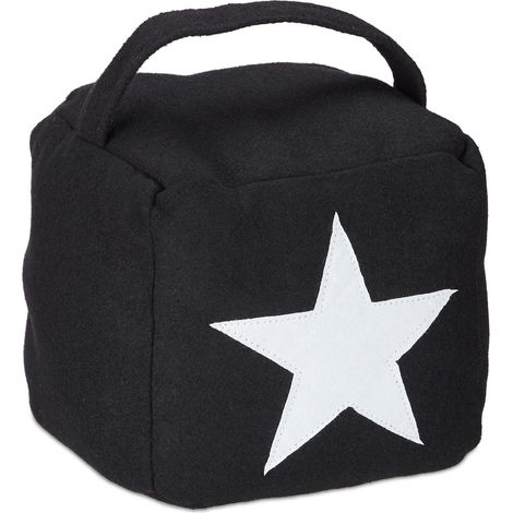 Tope de puerta decorativo moderno estrella 20 x 15 x 15 cm de poliéster gris 130005379 (1/4)