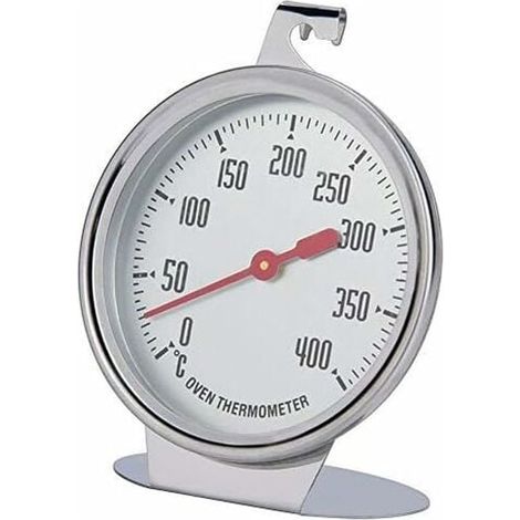 Ofenthermometer, Temperaturanzeige, sofort ablesbares Thermometer, Edelstahlsonde, zum Halten, Einwahl, großes Messgerät, Küchen- und Backzubehör