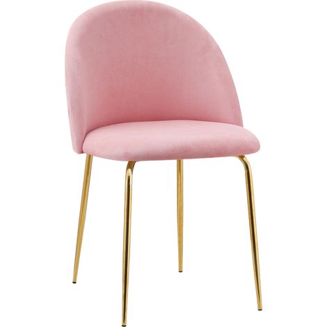 Fargo Gold Velvet Pink Stuhl