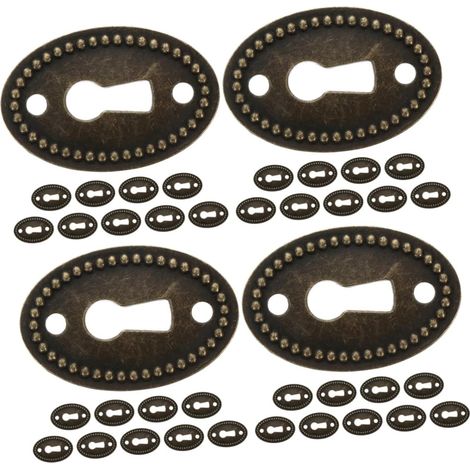 HOMSFOU Lot de 40 cache-serrures ovales décoratifs pour commode (1/5)