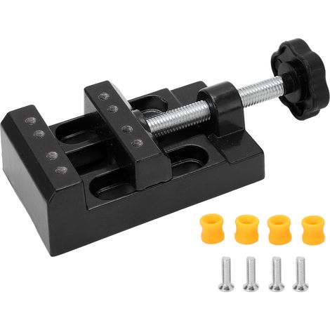 Mini Vise Aluminium Alloy Mini Size Maximum 2.17in/55mm Clamping Range Sturdy Ergonomic Vise Clamp for Drilling Grinding (1/5)