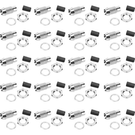 20 Stück F5 5mm LED-Fassung, Messing-Montagesockel, konkave Metallbasis, Befestigungsring für LED-Lampen, 20er-Packung (1/5)