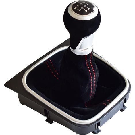 Pommeau de levier de vitesse manuel en daim noir à 5 vitesses pour Golf 5 6 MK5 MK6 R32 GTI 2004-2009 (5 vitesses)