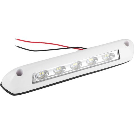 Lampe LED universelle étanche 8W 12V/24V pour camping-car, auvent et porche, idéale pour l'éclairage extérieur. (1/5)