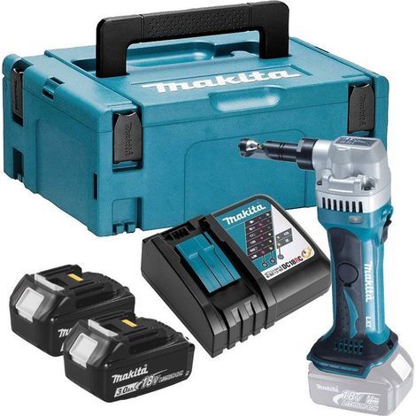 18 V Li-Ion-Knabber (2x3.0 Ah) im MAKPAC-Koffer - MAKITA DJN161RFJ