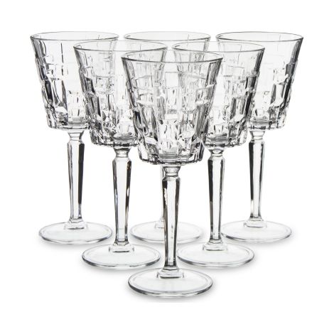 RCR Cristalleria Italiana Etna - 3 - Set da 6 Calici Vino in Vetro (1/3)