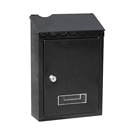 Cassetta postale in acciaio modello standard nero
