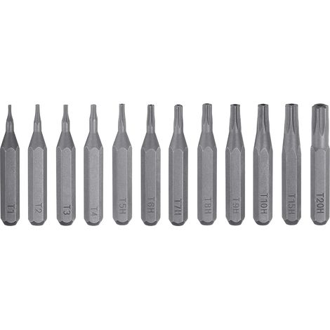 12pcs T1-T20H Embout de Tournevis Torx 5/32" Tige Hexagonale (1/5)