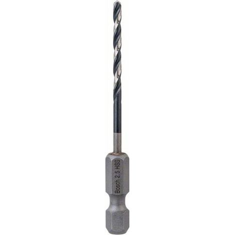 Bosch Accessories 2608577047 2608577047 Metall-Spiralbohrer 2.5 mm Gesamtlänge 69 mm DIN 338 1 S (1/4)