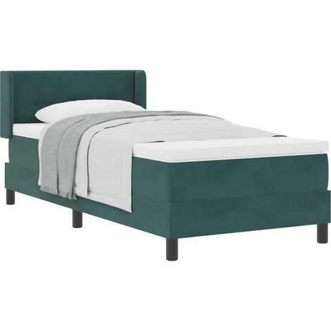 Maison Exclusive - Letto a molle con testiera Verde Scuro 190 x 90 cm Velluto (1/5)
