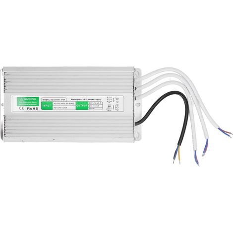 Alimentation LED 170-260VAC vers 12VDC Convertisseur Tension Constante IP67 Transformateur Basse Tension 200W (1/5)