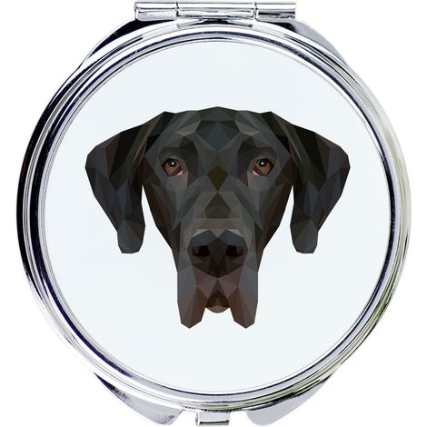Deutsche Dogge I - Spiegel mit Foto und geometrischer Aufschrift von Art-Dog (1/3)