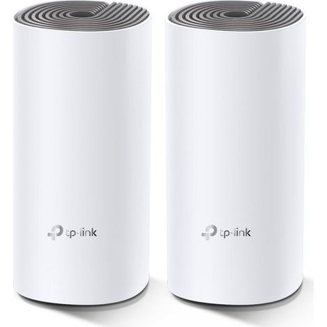TP-LINK Deco E4 (2-pack) Doble banda (2,4 GHz / 5 GHz) Wi-Fi 5 (802.11ac) Blanco, Gris Interno (1/2)