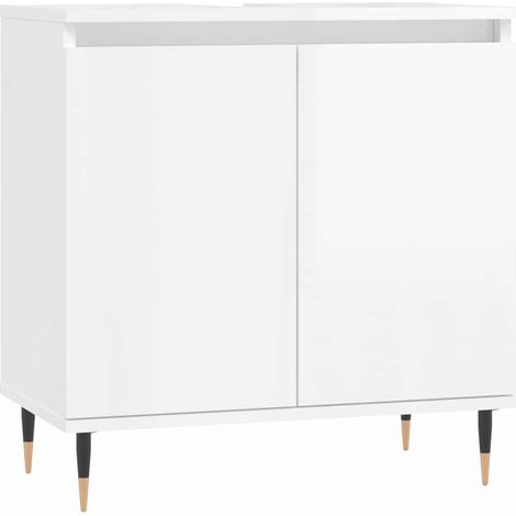 Maison Exclusive - Badschrank Hochglanz-Weiß 58x33x60 cm Holzwerk