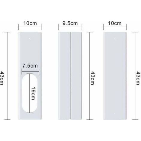 1 Kit fenêtre climatiseur portable, PVC renforcé, réglable 43-140 cm, tuyau 13-15 cm, pour fenêtre coulissante (1/4)