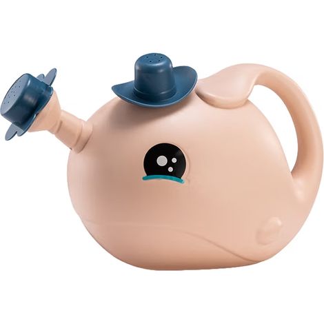 Arroseur Jardinage Arrosoir Plastique Enfant Pot de Douche Petite Baleine 1.2L Rose (1/5)