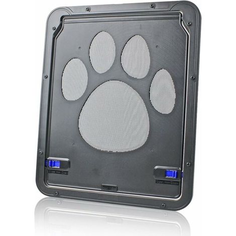 Porte Pour Animaux - Pour Porte Moustiquaire - Fermeture Magnétique Automatique - Verrouillable - Dimensions Intérieures 25 x 20 cm - Pour Chien Petit Taille Et Chat