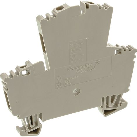 Bloc de jonction à deux étages Weidmuller WDK, 2.5mm², A visser, Beige foncé ( Prix pour Paquet de 10 )