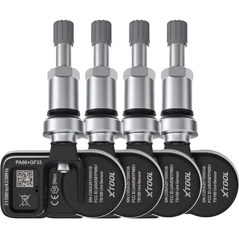 Sensore TPMS programmabile, supporto doppia frequenza, 4 pezzi in metallo (1/2)