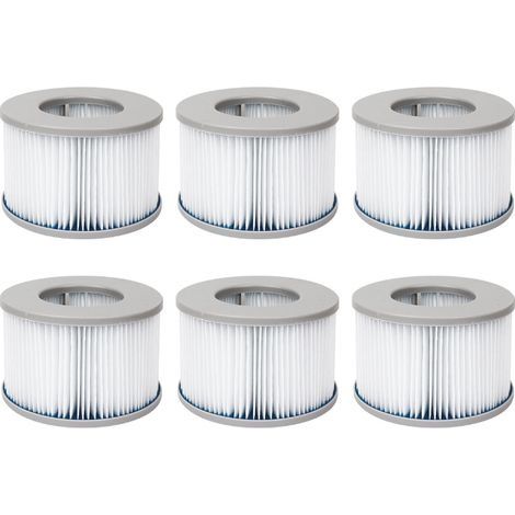 Lot de filtres pour spas gonflables V2. Ø10.7cm –cartouches filtrantes de remplacement pour spa gonflable MSPA,6 filtres (1/5)