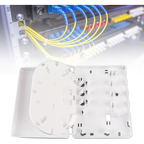 Boîtier répartiteur de fibre optique de bureau à 4 ports, mini-répartiteur universel SC/FC pour fibre optique, mini-boîtier terminal pour fibre optique, fabriqué en ABS vierge. (1/5)
