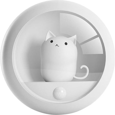 Chaton veilleuse intelligente capteur de corps humain lampe USB lampe de chevet Rechargeable cadeau créatif (1/5)