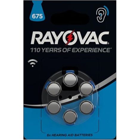 ZINK-LUFT RAYOVAC 1.45 V - 630 mAh 4600.745.416 (6 St. / Blisterverpackung) (1/4)