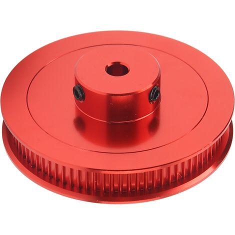 Synchronrad 80T 5mm GT2 Zahnriemenscheibe aus legiertem Stahl für 3D-Drucker und CNC-Drehmaschinen, rot (1/5)