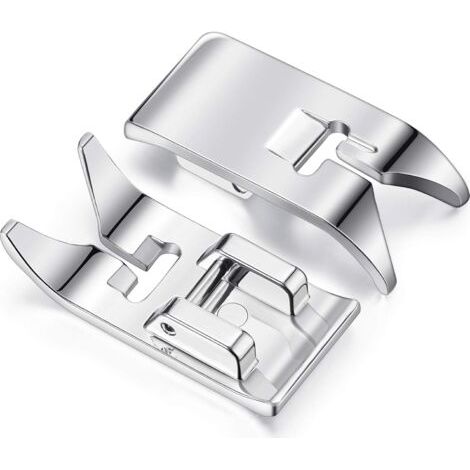Pièces Pied-de-biche pour Machine à Coudre Pied pour Point Droit Pied Universel Zig Zag pour la Plupart des Machines à Coudre Machines à Coudre Domestiques à Tige Basse (2 Pièces) (1/5)