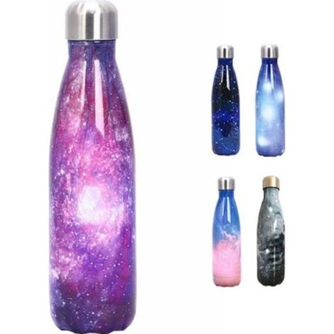 Bouteille d'eau Isotherme en Acier Inoxydable Gourde Sport 500ml Galaxie C: Violet (1/4)