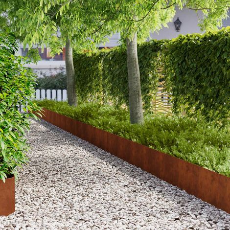 Teenpull – Raseneinfassung 10 pcs 100 x 22 cm Stahl Rostig (1/5)