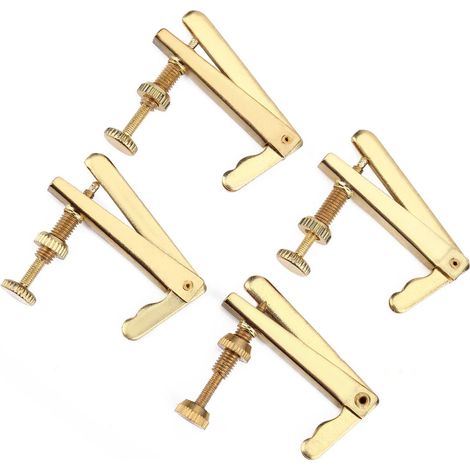 4 Accordeurs en Métal de Précision pour Violoncelle 3/4 et 4/4, Mécanismes Dorés Durables pour Cordes (1/5)
