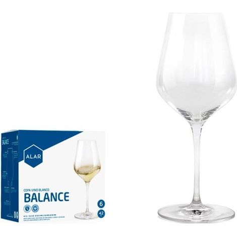 42 cls copa degustacion vino blanco cristal fino balance alar - caja 6 unidades